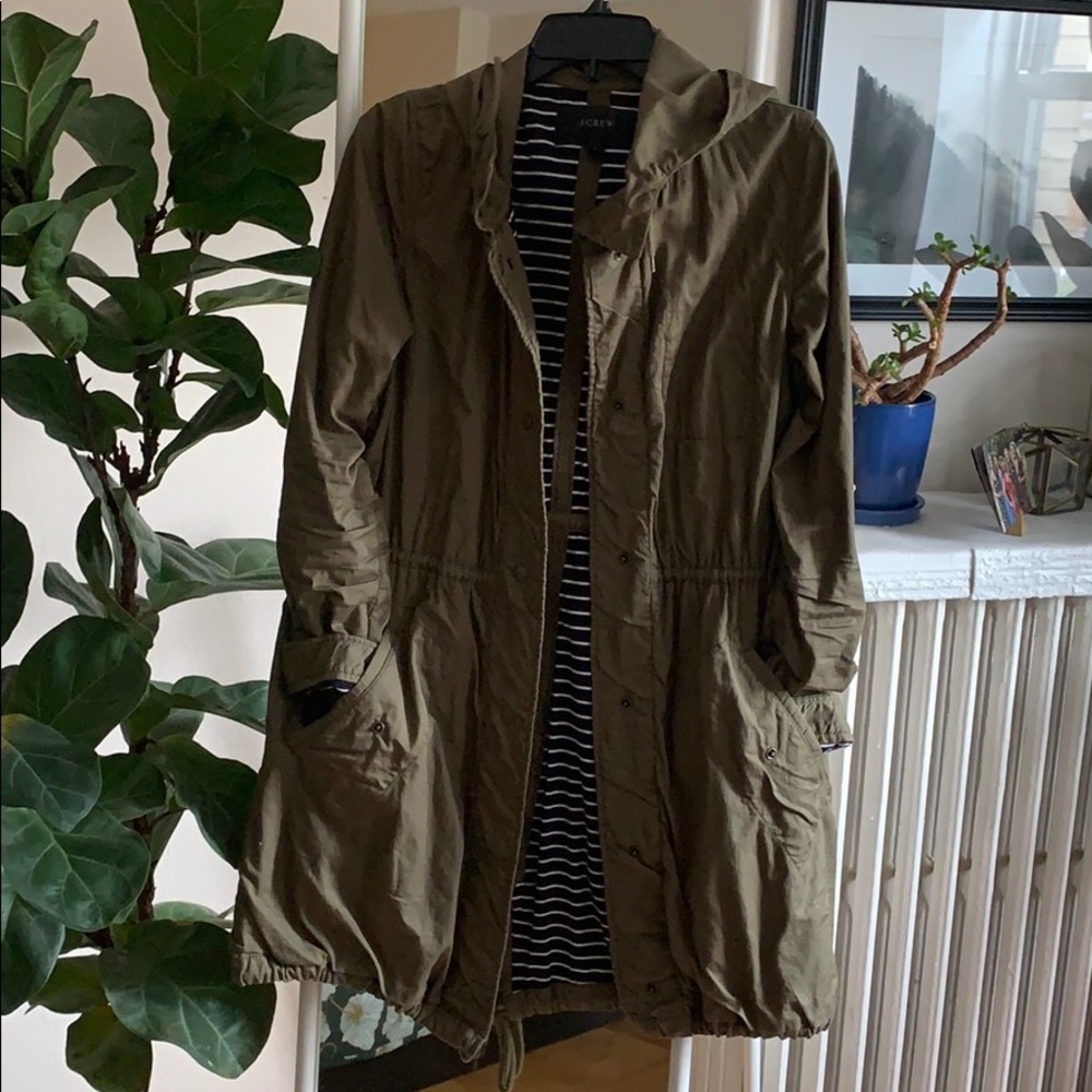 J.Crew Long Hooded Fatigue Coat